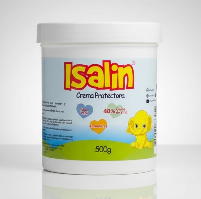 Pote Crema Isalin 500g 40% óxido de zinc para adultos y bebés